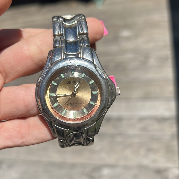 Geneva Other - Geneva Silver Turquoise Water Resistant Wrist Watch